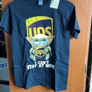 Essential worker UPS T shirt. Mens small. Grogu. Star Wars. Mandalorian